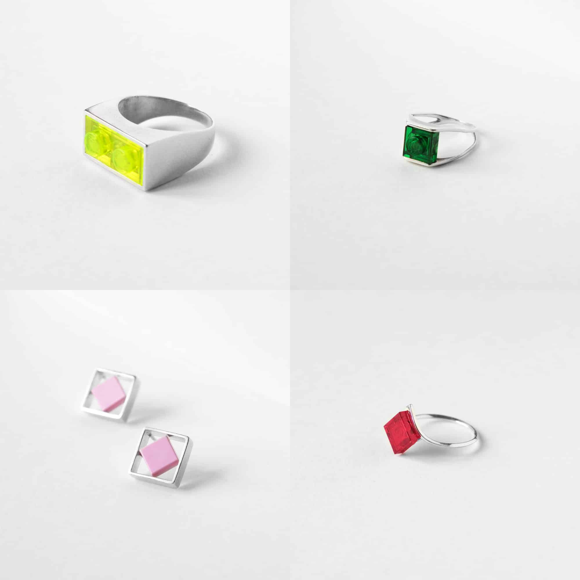 Des bijoux en LEGO par Hintlab