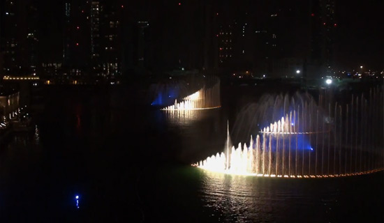 La fontaine de Dubai : Baba Yetu