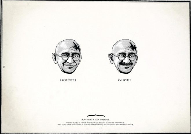 Gandhi - Moustaches Make a Difference
