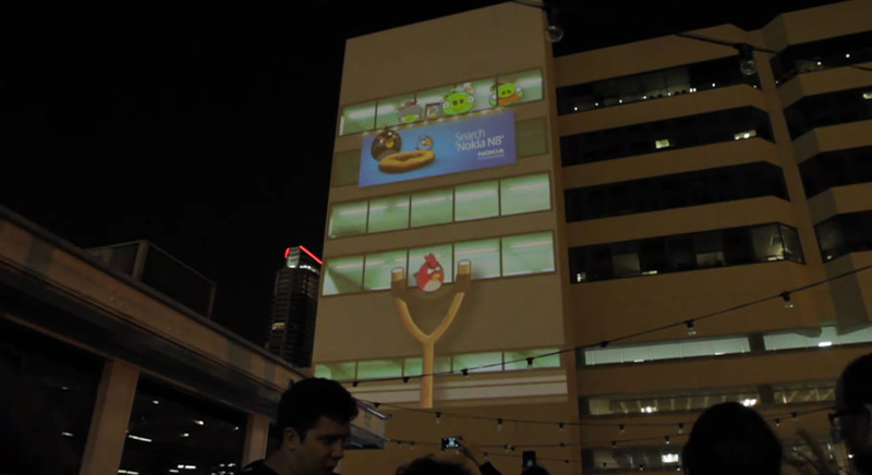 Une spectaculaire publicité 3D d’Angry Birds