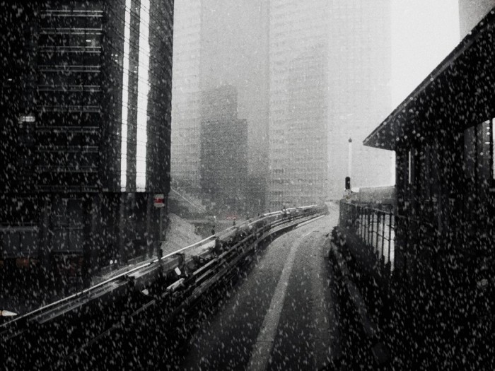 Style noir, vue de la ville de Tokyo