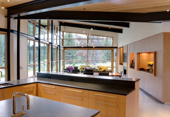 River Bank House (Big Sky - Montana) © Steve Keating Photography