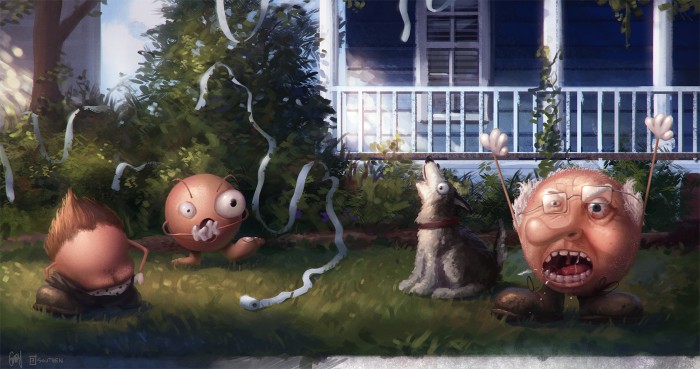 You damn kids, get off my lawn ©Reid Southen