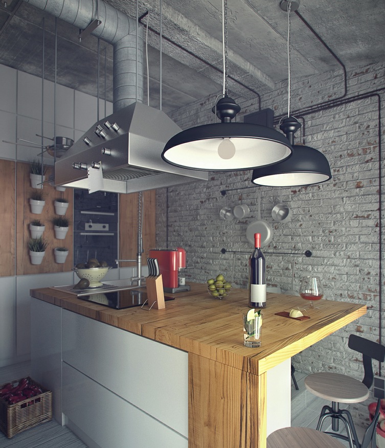 White wood kitchen