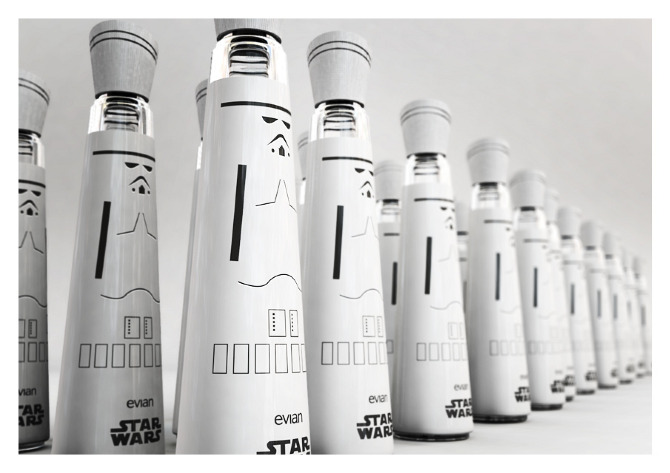 Bouteilles d'Evian Star Wars