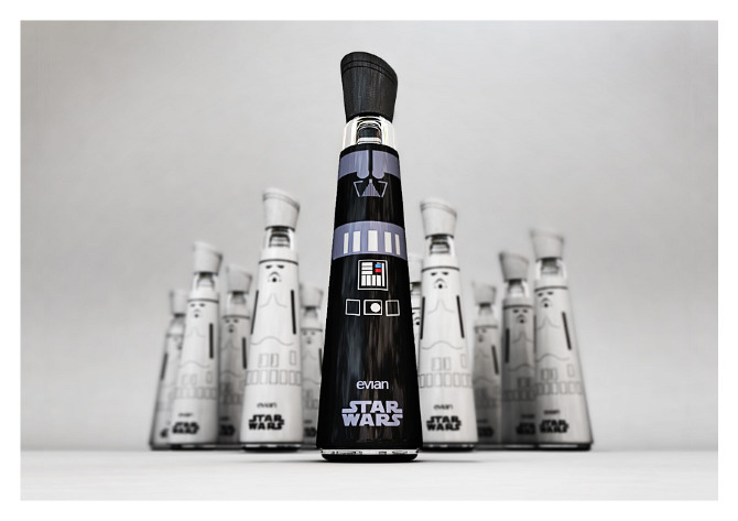 Bouteilles d'Evian Star Wars