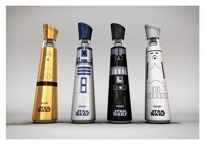 Bouteilles d'Evian Star Wars