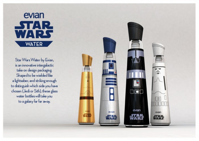 Bouteilles d'Evian Star Wars