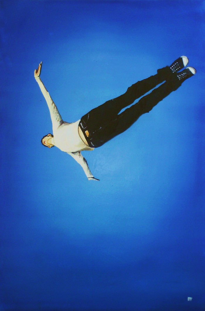 La chute - Peinture de François Mouillard