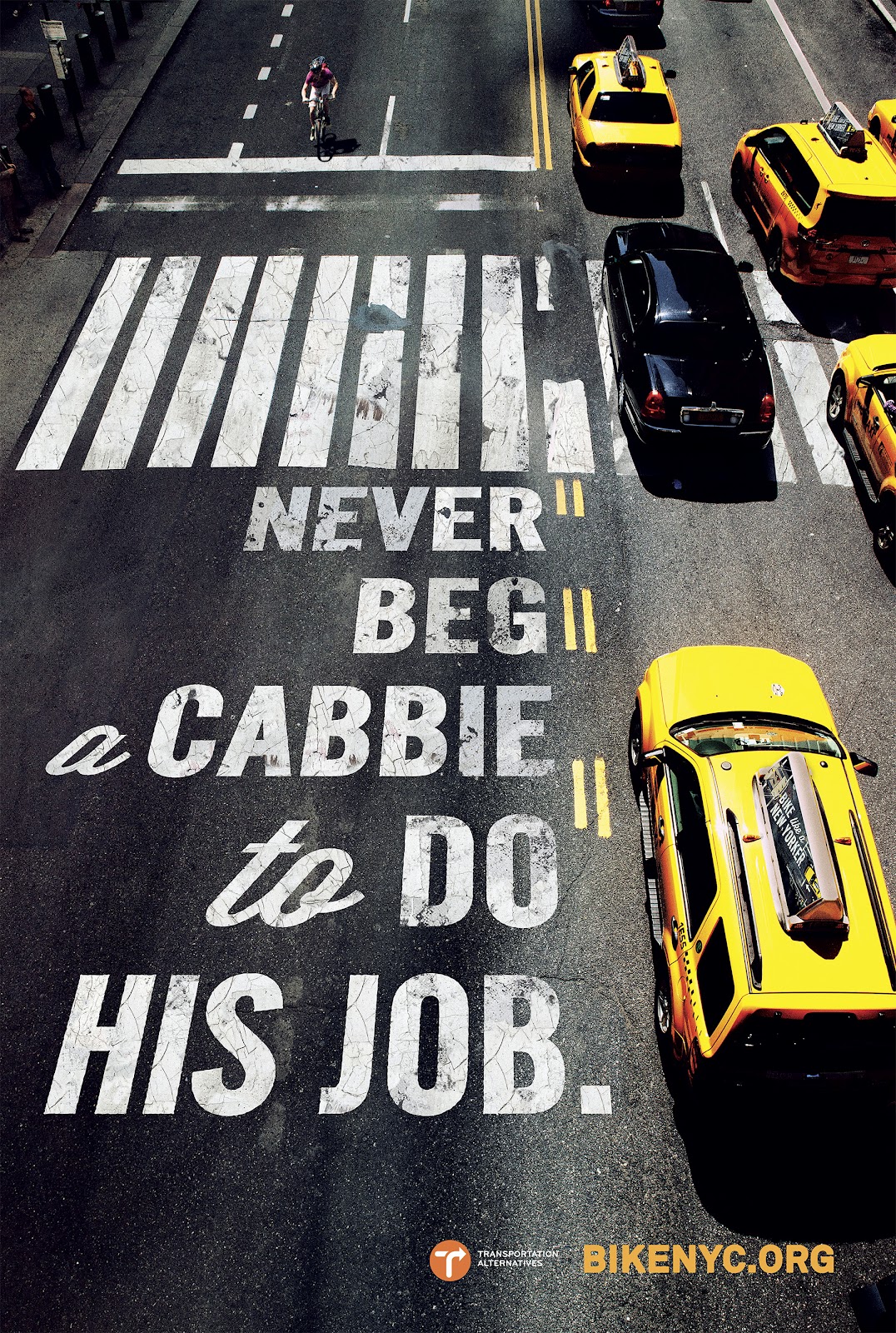 Bike like a New Yorker - Beg a cabbie