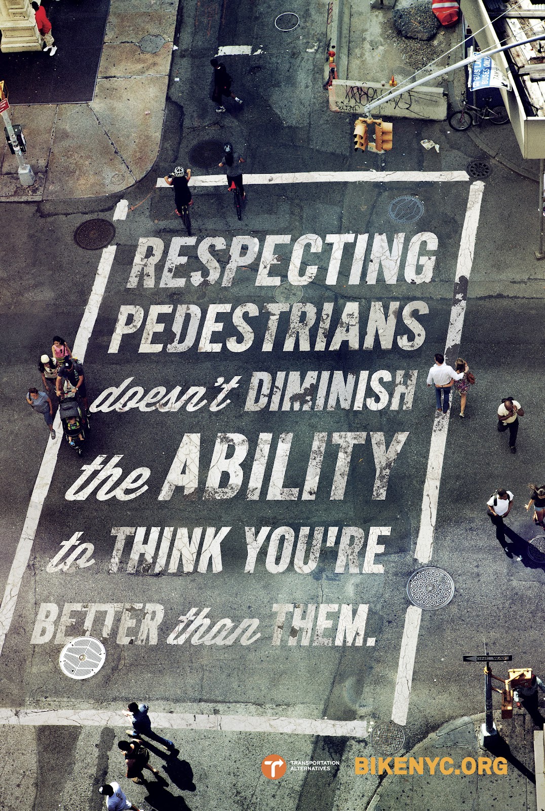 Bike like a New Yorker - Respecting pedestrians