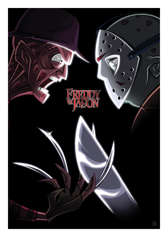 Freddy vs Jason - Affiche de film par Ïve Bastrash
