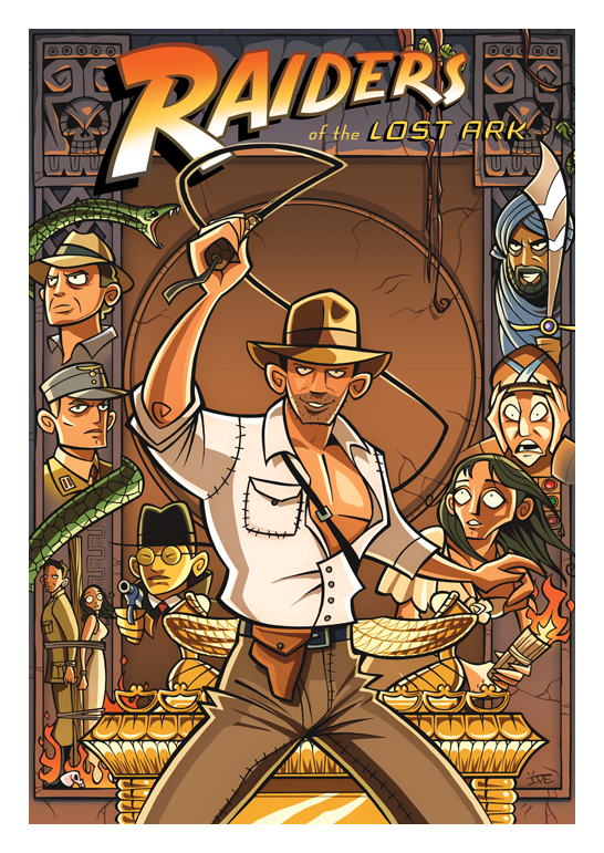 Indiana Jones et les Aventuriers de l'Arche Perdue - Affiche de film par Ïve Bastrash