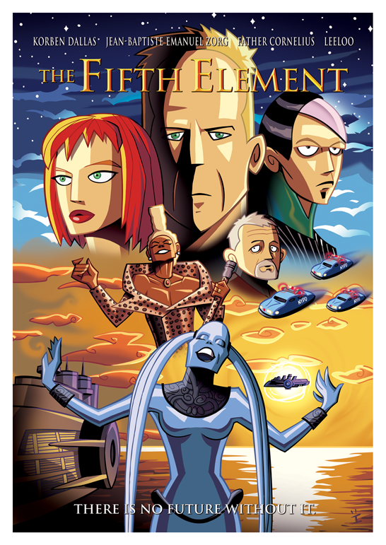 Le 5ème élément - Affiche de film par Ïve Bastrash