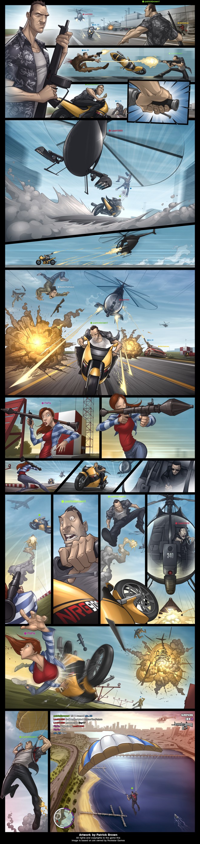 GTA : Comic Strip - Patrick Brown