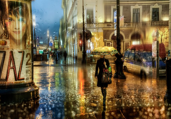 Saint Petersbourg Under The Rain by Ed Gordeev