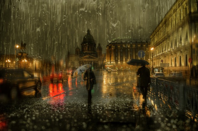 Saint Petersbourg Under The Rain by Ed Gordeev
