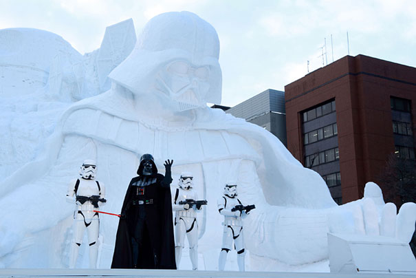 star wars geant neige sapporo festival 4616841